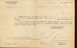 Factuur Brief Lettre Gent - Kredietbank - 1946 - 1900 – 1949