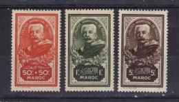 MAROC  1935  Lyautey  N° 150 / 152  Neuf X  (trace De Charn.) Serie Compl. - Nuevos