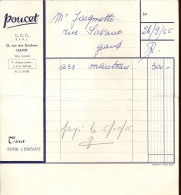 Factuur Brief Lettre Gent - Poucet - Tout Pour L'enfant - 1955 - 1900 – 1949