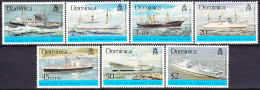 Dominica 1975 Yvert 427-433, History Of The Dominican Navy, Ships, MNH - Dominica (1978-...)