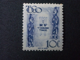 TOGO  TAXE   *  *   De  1947   "    Statuettes - Idoles      "     N°  T 38      1 Val . - Unused Stamps