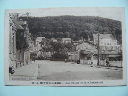 CPA Montivilliers - Rue Thiers Et Côte Carpentier - Petite Animation - 76  A Voir ! - Montivilliers