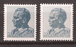 1974 X 1554 XA JUGOSLAVIJA TITO DEFINITIVA 13 1-4 GUM MAT- PAPER- PINK - WHITE  INTERESSANT RARO MNH - Unused Stamps