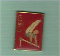 Pin´s  Sport  Gymnastique, S G E W  Fond  Rouge - Gymnastik