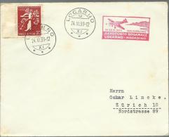 Airmail, Locarno, 24.6.1939., Switzerland, Cover - Other & Unclassified