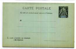 ENTIER POSTAL / AVEC REPONSE / COLONIES / DIEGO  SUAREZ / STATIONERY - Covers & Documents