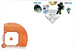 O) 2013CUBA,III WORLD CLASSIC BASEBALL, FACE SHIELD, TENNIS, BALL, FDC F. - FDC