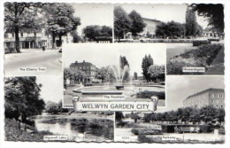 Welwyn Garden City, 5 Views, Cherry Tree, Hawardsgate, Fountain, Digswell Lake, Parkway, St Aban Series C 2225 - Hertfordshire