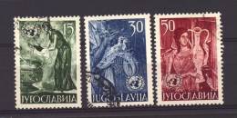 Yougoslavie  -  1953  :  Yv  627-29  (o) - Oblitérés