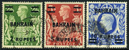 Bahrain #60-61A Used High Values Of Surcharged Set From 1948-49 - Bahreïn (...-1965)