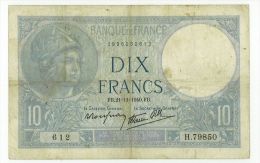 10 Francs Minerve, Fayette 7/21, état TTB - 10 F 1916-1942 ''Minerve''