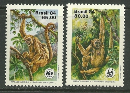 Brazil    " Monkey-World Wildlife Fund "    Set   SC# 1926-27  MNH** - Unused Stamps