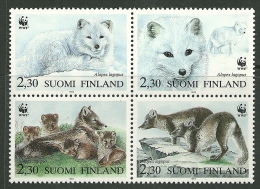 Finland   " Animals-World Wildlife Fund "    Set (block Of 4)  SC# 907  MNH** - Ungebraucht