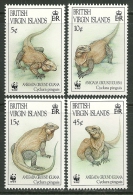 Virgin Islands     " Iguanas-World Wildlife Fund "  Set    SC# 791-94  MNH** - Britse Maagdeneilanden