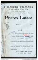 PHARES LUTECE - DINANDERIE FRANCAISE - E. DIEM & R. POEY - USINE A VAPEUR - Material Y Accesorios