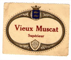 étiquette ,  9 X 11.5 Cm , Vieux Muscat Supérieur , Wetterwald , Bordeaux - Autres & Non Classés