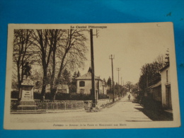 15) Jussac - Avenue De La Poste Et Monument Aux Morts  - Année 1938 - EDIT - Besson - Jussac