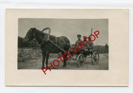 BEVEREN-Attelage-Officier -CARTE PHOTO Allemande-GUERRE 14-18-1WK-BELGIQUE-BELGIE N- - Beveren-Waas