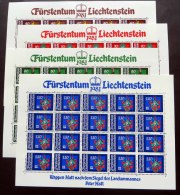 Wappen 1981, Mi.Nr. 766/69, Postfrische Kleinbogen-Serie - Blocks & Sheetlets & Panes