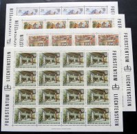 Burg Gutenberg 1981, Mi.Nr. 780/83, Postfrische Kleinbogen-Serie - Blocks & Sheetlets & Panes