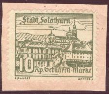 Heimat SO Solothurn Fiskalmarke 10 Rp. Auf Briefstück - Revenue Stamps