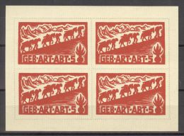 Schweiz Soldatenmarken II WK Block Geb. Art-Abt 5 ** Postfrisch - Vignetten