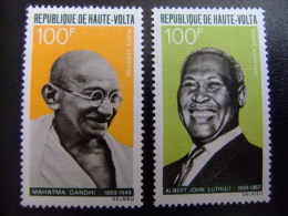 HAUTE - VOLTA REPUBLIQUE  ALTO VOLTA 1968 Gandhi - Lutuli  Yvert Nº PA 61 / 62 ** MNH - Mahatma Gandhi