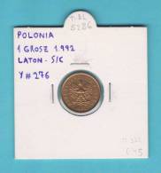 POLONIA  1 GROSZ  1.992  LATON  Y#276   SC/UNC    DL_8286 - Pologne