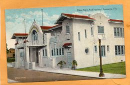 Sarasota FL Mira Mar Auditorium Old Postcard - Sarasota