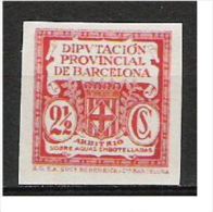 793-FISCAL BARCELONA ARBITRIO AGUAS EMBOTELLADAS 2.1/2 FISCALES PRUEBA.ESSAY.RARO SELLO FISCAL NUEVO SIN DENTAR,CREO SE - Revenue Stamps
