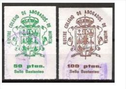 816-2 VALORES ALTOS.SPAIN REVENUE,FISCALES  SELLOS DE BASTANTEO.50 Y 100 PESETAS,SIN DEFECTOS. - Revenue Stamps