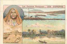 Mai13 1561 : Les Comores  -  Baie De La Gazelle  -  Ile Amsterdam  -  Vue De Ichoui "Grand Comore"  - Carte Petit Fot - Komoren