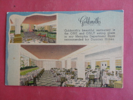 Tennessee > Memphis   Interior Goldsmiths Dept Store Restaurant  Linen        ====    Ref  980 - Memphis