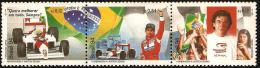 BRAZIL #2519    AIRTON SENNA   -  STRIP OF 3  - MINT - Ungebraucht