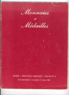 Catalogue MONNAIES Et MEDAILLES, Vente Nouveau  Drouot , 11 Et 12 Mars 1981 - Libros & Software