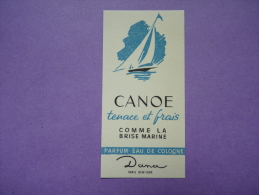 CARTE PARFUMÉE - DANA - CANOE - Tenace Et Frais COMME LA BRISE MARINE - - Oud (tot 1960)