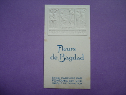 CARTE PARFUMÉE - FONTANIS - Fleurs De Bagdad - "ETRE PARFUME PAR FONTANIS EST UNE MARQUE DE DISTINCTION" - - Antiguas (hasta 1960)