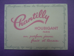 CARTE PARFUMÉE - HOUBIGANT - Chantilly - Rose - - Profumeria Antica (fino Al 1960)