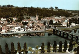 CPSM   PEYREHORADE    Un Coin De La Ville Et Le Camping Des Gaves Réunis   Vu Du Ciel - Peyrehorade