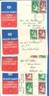 NEW ZEALAND HEALTH COVERS 1950 X4 FDC´S WITH VARIETY´S SEE BELOW - FDC