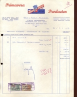 Factuur Brief Lettre Gent - Producten Primavera - Firma Vergallen 1955 - Chemist's (drugstore) & Perfumery