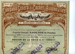 ACCION "COMPAÑIA GENERAL DE COCHES Y AUTOMOVILES S.A." - Automovilismo