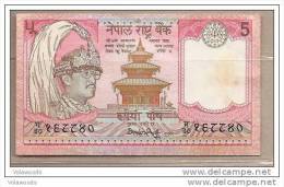 Nepal - Banconota Non Circolata AUNC Da 5 Rupie P-30a.2 - 1990 #19 - Nepal