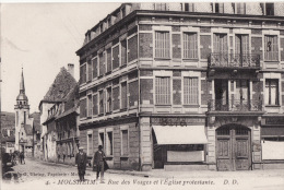 MOLSHEIM, Rue Des Vosges Et L´Eglise Protestante - Molsheim