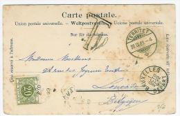 BELGIQUE CARTE POSTALE AVEC TAXE A 20 C - Covers & Documents