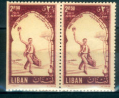 Lebanon Liban 1955-Tourist 2p50 Printed PAIR - Libanon