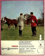 Reklame Werbeanzeige Von 1965 -  Vodka Graf Keglevich  -  Dient Feierstunden, Wenn Nachwuchssorgen überwunden - Alcolici