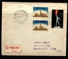 Russia 1939  Reg.mail Moskva- Brooklyn - Cartas & Documentos