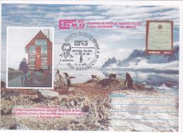 EMIL RACOVITA,ANTARCTIC LANDSCAPE,1998, COVER STATIONERY,OBLITERATION CONCORDANTE, ROMANIA - Erforscher