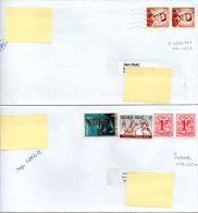 2 Lettres Circulées En Belgique, Insuffisamment Affranchies, Non Taxées - Storia Postale